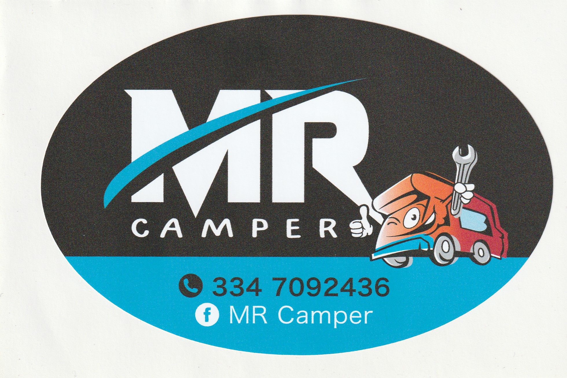 Adesivo MR Camper con contatti